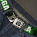 Seatbelt Belt - IRISH YOGA Poses/Clovers Greens/Black/White Seatbelt Belts Buckle-Down   
