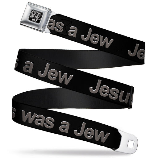 Seatbelt Belt - JESUS WAS A JEW Black/Gray Seatbelt Belts Buckle-Down   