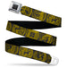 BD Wings Logo CLOSE-UP Black/Silver Seatbelt Belt - Old World Coinage Black/Golden Yellow Webbing Seatbelt Belts Buckle-Down   