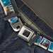 BD Wings Logo CLOSE-UP Black/Silver Seatbelt Belt - Vivid New York City Snapshots Stacked Webbing Seatbelt Belts Buckle-Down   