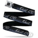 BD Wings Logo CLOSE-UP Black/Silver Seatbelt Belt - VAIL, CO Script/Mountains Black/Gray/White Webbing Seatbelt Belts Buckle-Down   