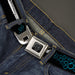 BD Wings Logo CLOSE-UP Black/Silver Seatbelt Belt - Bubble Shotgun Black/White/Blue Webbing Seatbelt Belts Buckle-Down   