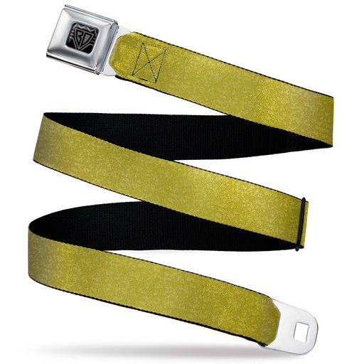 BD Wings Logo CLOSE-UP Black/Silver Seatbelt Belt - Heather4 Yellow Webbing Seatbelt Belts Buckle-Down   