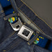 BD Wings Logo CLOSE-UP Black/Silver Seatbelt Belt - Montana Flags2 Webbing Seatbelt Belts Buckle-Down   