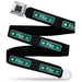 BD Wings Logo CLOSE-UP Black/Silver Seatbelt Belt - PIKE PLACE Direction Sign Black/White/Green Webbing Seatbelt Belts Buckle-Down   