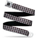 BD Wings Logo CLOSE-UP Black/Silver Seatbelt Belt - Plaid5 Black/Grays Webbing Seatbelt Belts Buckle-Down   