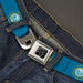 BD Wings Logo CLOSE-UP Black/Silver Seatbelt Belt - South Dakota Flags2 Webbing Seatbelt Belts Buckle-Down   