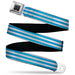 BD Wings Logo CLOSE-UP Black/Silver Seatbelt Belt - Triple Stripe White/Blue Webbing Seatbelt Belts Buckle-Down   