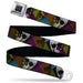 BD Wings Logo CLOSE-UP Black/Silver Seatbelt Belt - Skull CAT Scan/Striped Diamonds Black/Multi Color/Grays Webbing Seatbelt Belts Buckle-Down   