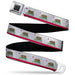 BD Wings Logo CLOSE-UP Black/Silver Seatbelt Belt - California Flag Continuous Webbing Seatbelt Belts Buckle-Down   