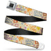 BD Wings Logo CLOSE-UP Black/Silver Seatbelt Belt - Summer Harmony Collage Beige/Multi Color Webbing Seatbelt Belts Buckle-Down   