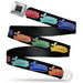 BD Wings Logo CLOSE-UP Black/Silver Seatbelt Belt - SAUCE Baseball Script Black/Multi Color Webbing Seatbelt Belts Buckle-Down   