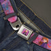 Frozen II Anna Pose2 Full Color Fuchsia Seatbelt Belt - Frozen II Anna Pose/Swirling Leaves Purples/Reds Webbing Seatbelt Belts Disney   