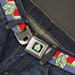 Toy Story Buzz Lightyear Space Ranger Logo Full Color Black/White/Green Seatbelt Belt - Toy Story Buzz Lightyear Space Ranger Logo/Striping Red/White/Green/Purple Webbing Seatbelt Belts Disney   
