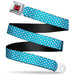 Minnie Mouse Bow Full Color Black/Red Seatbelt Belt - Minnie Mouse Dots Blue/Black/White Webbing Seatbelt Belts Disney   