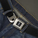 FORD MUSTANG Tri-Bar Logo Full Color Black/White/Silver/Red/Blue - 
 Seatbelt Belt - Black Webbing Seatbelt Belts Ford   
