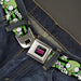 INVADER ZIM Title Logo Full Color Pink/Green Seatbelt Belt - Invader Zim GIR DOOM Flip Poses Stripe Black/Green Webbing Seatbelt Belts Nickelodeon   
