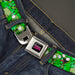 INVADER ZIM Title Logo Full Color Pink/Green Seatbelt Belt - Invader Zim GIR Poses Tie Dye Greens Webbing Seatbelt Belts Nickelodeon   
