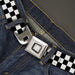 Starburst Seatbelt Belt - Checker Black/White Webbing Seatbelt Belts Buckle-Down   
