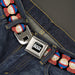 SOUTH PARK Title Logo Full Color Black/White Seatbelt Belt - South Park Stan Flip Poses Black Webbing Seatbelt Belts Comedy Central   