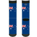 Sock Pair - Polyester - Australia Flags - CREW Socks Buckle-Down   