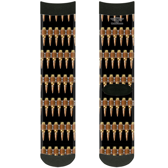 Sock Pair - Polyester - Printed Bullets Pattern - CREW Socks Buckle-Down   