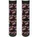 Sock Pair - Polyester - Bacon w/Text2 - CREW Socks Buckle-Down   