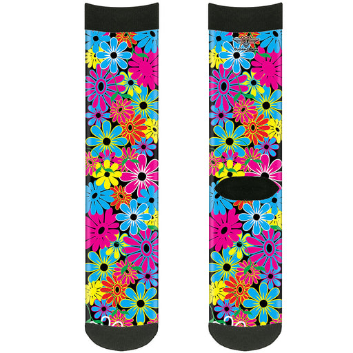 Sock Pair - Polyester - Flower Blossom - CREW Socks Buckle-Down   