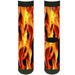 Sock Pair - Polyester - Flames Vivid Black/Orange - CREW Socks Buckle-Down   