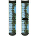 Sock Pair - Polyester - Landscape Beach Palm Trees - CREW Socks Buckle-Down   