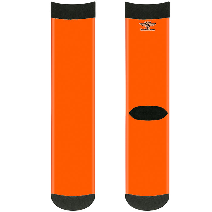 Sock Pair - Polyester - Neon Orange - CREW Socks Buckle-Down   