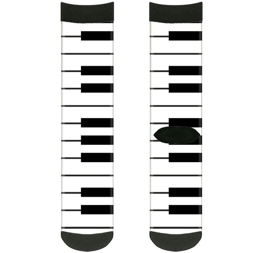 Sock Pair - Polyester - Piano Keys - CREW Socks Buckle-Down   