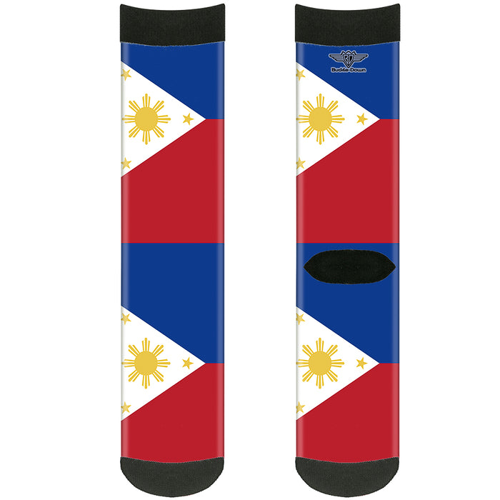 Sock Pair - Polyester - Philippines Flags - CREW Socks Buckle-Down   
