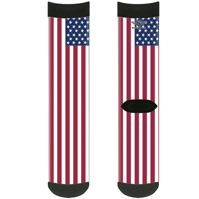 Sock Pair - Polyester - United States Flags - CREW Socks Buckle-Down   