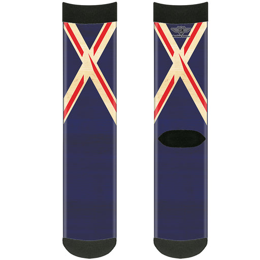 Sock Pair - Polyester - Vintage United Kingdom Flags - CREW Socks Buckle-Down   