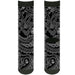Sock Pair - Polyester - Bandana/Skulls Black/Silver - CREW Socks Buckle-Down   