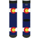 Sock Pair - Polyester - Colorado Flags - CREW Socks Buckle-Down   
