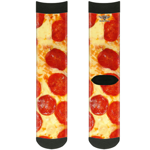 Sock Pair - Polyester - Pepperoni Pizza Vivid - CREW Socks Buckle-Down   
