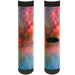 Sock Pair - Polyester - Supernova Space Collage - CREW Socks Buckle-Down   