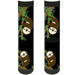 Sock Pair - Polyester - Sloth Face/Hanging Black - CREW Socks Buckle-Down   