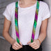 Suspenders - 1.0" - Animal Skins Rainbow/Black Suspenders Buckle-Down   