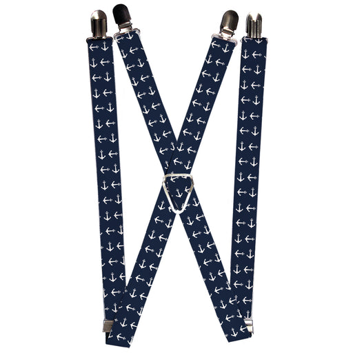 Suspenders - 1.0" - Anchors Navy/White Suspenders Buckle-Down   