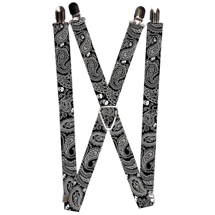 Suspenders - 1.0" - Bandana/Skulls Black/White Suspenders Buckle-Down   