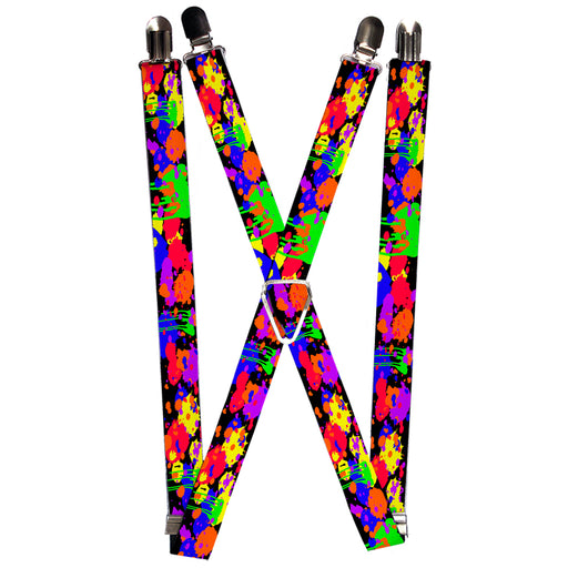 Suspenders - 1.0" - BD Paint Splatter Black/Neon Suspenders Buckle-Down   