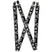 Suspenders - 1.0" - Butterfly Garden2 Black/White Suspenders Buckle-Down   