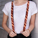 Suspenders - 1.0" - Bacon Slices Maroon Suspenders Buckle-Down   