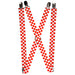 Suspenders - 1.0" - Checker Red/White Suspenders Buckle-Down   