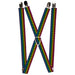 Suspenders - 1.0" - Checker Black/Neon Rainbow Suspenders Buckle-Down   