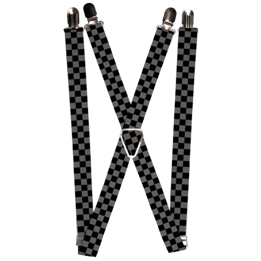 Suspenders - 1.0" - Checker Black/Gray Suspenders Buckle-Down   