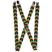 Suspenders - 1.0" - Chevron Weave Black/Rasta Suspenders Buckle-Down   